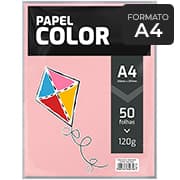 Papel 120g A4 210x297 Color, Rosa Pastel, Spiral - PT 50 UN