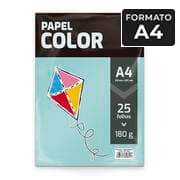 Papel 180g 210x297 color turquesa metálico 2549621 Spiral PT 25 UN