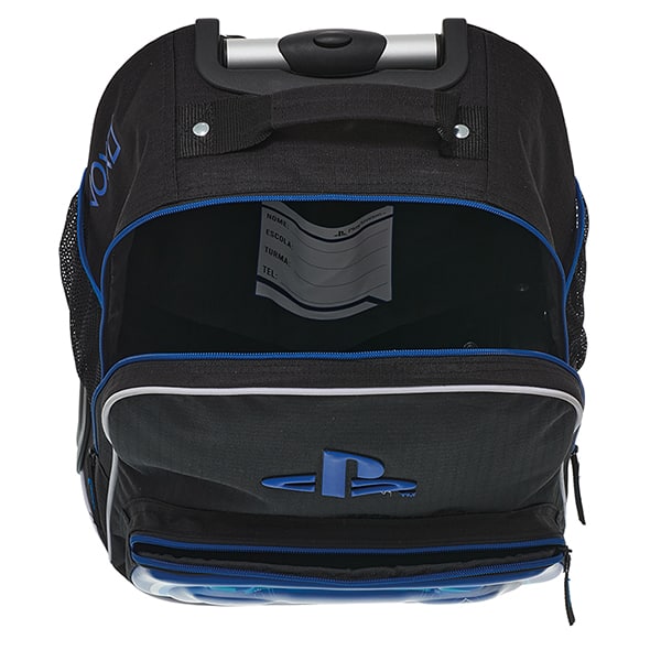 Mochila escolar com rodas, Playstation Focus, 988F76, Pacific - PT 1 UN