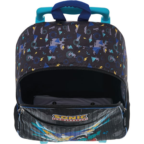 Mochila Escolar Infantil de Rodinhas Sonic Dont Stop, Pacific - PT 1 UN