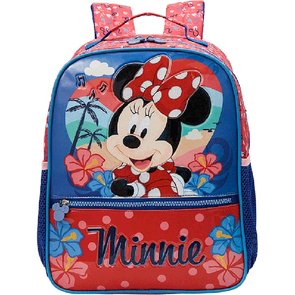 Mochila escolar em poliéster, Minnie Disney, 13202, Xeryus - PT 1 UN