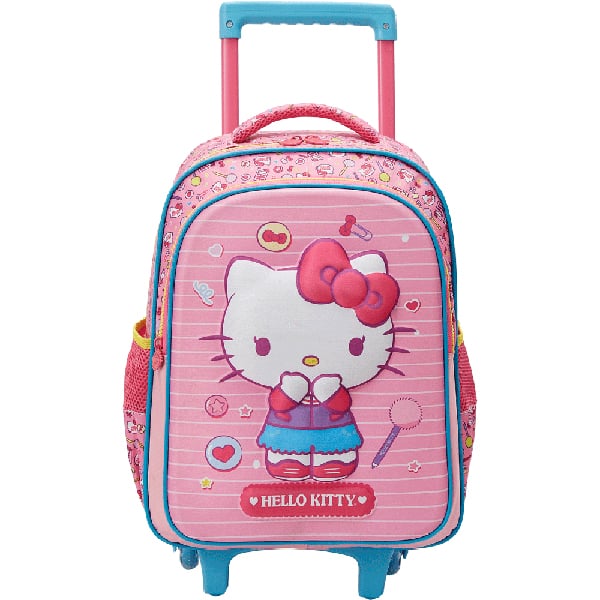 Mochila escolar com rodas, Hello Kitty, 13540, Xeryus - PT 1 UN