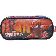 Estojo escolar duplo em poliéster, Homem Aranha Spiderman Marvel, 13355, Xeryus - PT 1 UN