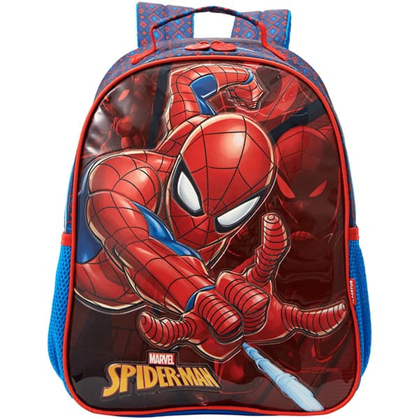 Mochila escolar em poliéster, Homem Aranha Spiderman Marvel, 13332, Xeryus - PT 1 UN