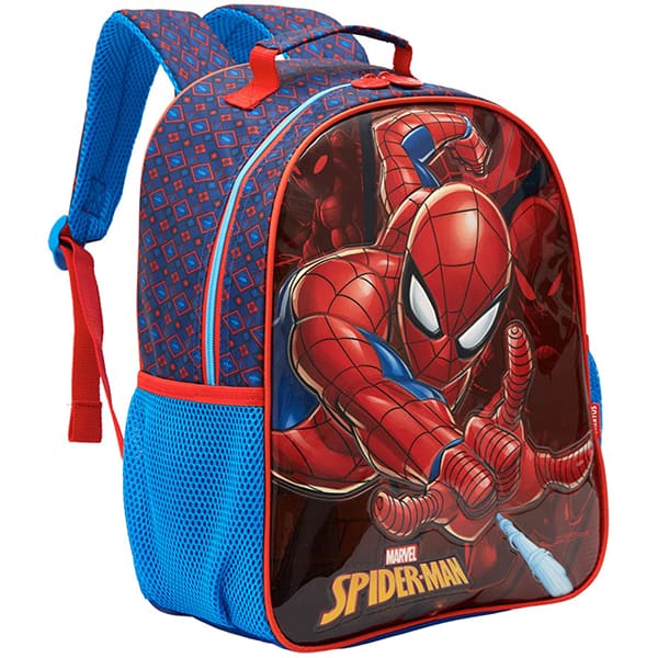 Mochila escolar em poliéster, Homem Aranha Spiderman Marvel, 13332, Xeryus - PT 1 UN