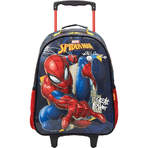 Mochila escolar com rodas, Spider Man, 13340, Xeryus - PT 1 UN