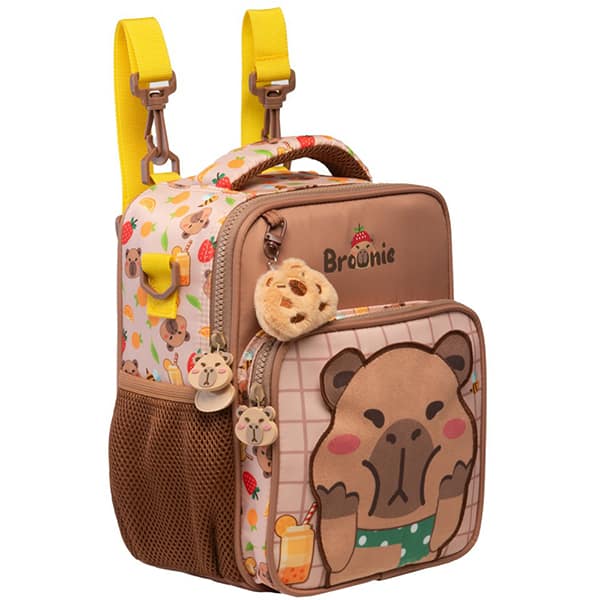 Lancheira escolar, Petit Brownie Capivara, 15924, Xeryus - PT 1 UN