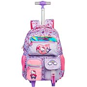 Mochila escolar com rodas, Hello Kitty Tween, 15430, Xeryus - PT 1 UN