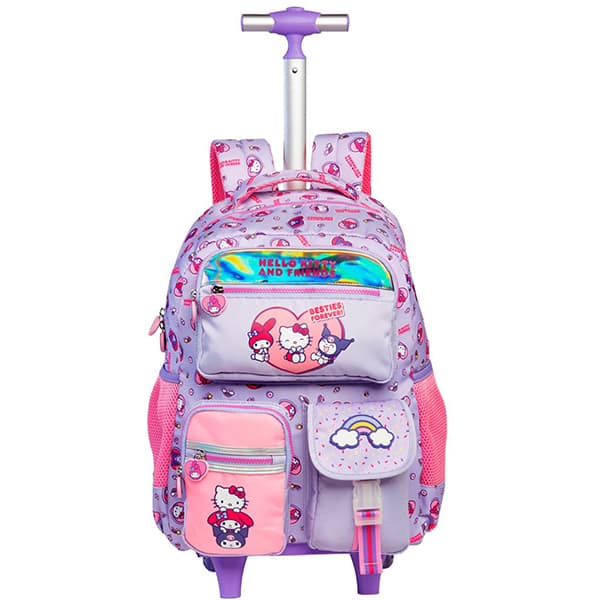 Mochila escolar com rodas, Hello Kitty Tween, 15430, Xeryus - PT 1 UN