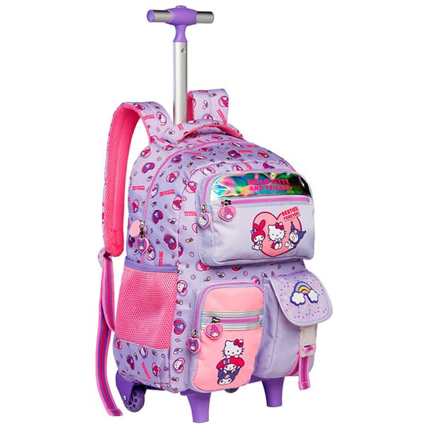 Mochila escolar com rodas, Hello Kitty Tween, 15430, Xeryus - PT 1 UN