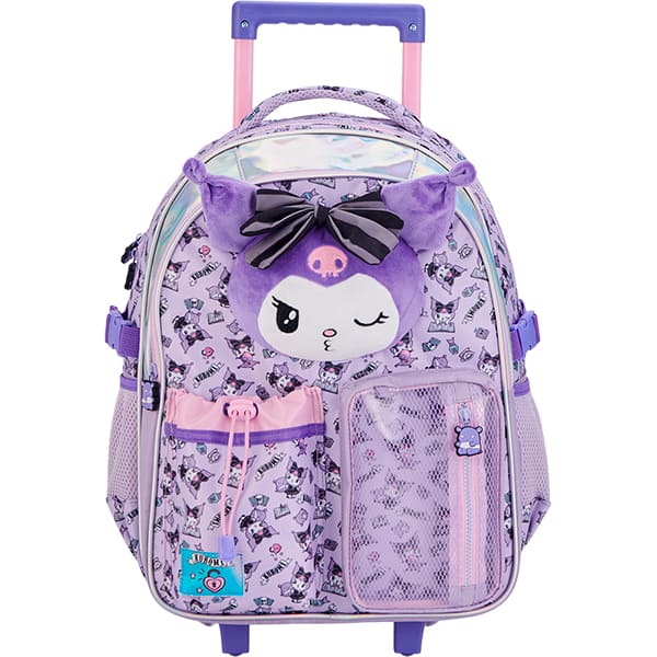 Mochila escolar com rodas, Kuromi Tween, 16110, Xeryus PT 1 UN