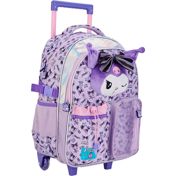 Mochila escolar com rodas, Kuromi Tween, 16110, Xeryus PT 1 UN