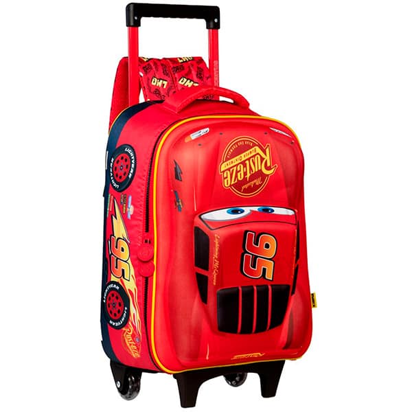 Mochila escolar com rodas, Carros, Relâmpago Mcqueen, 14918, Xeryus - PT 1 UN Mochila escolar com rodas, Carros, Relâmpago Mcqueen, 14918, Xeryus - PT 1 UN