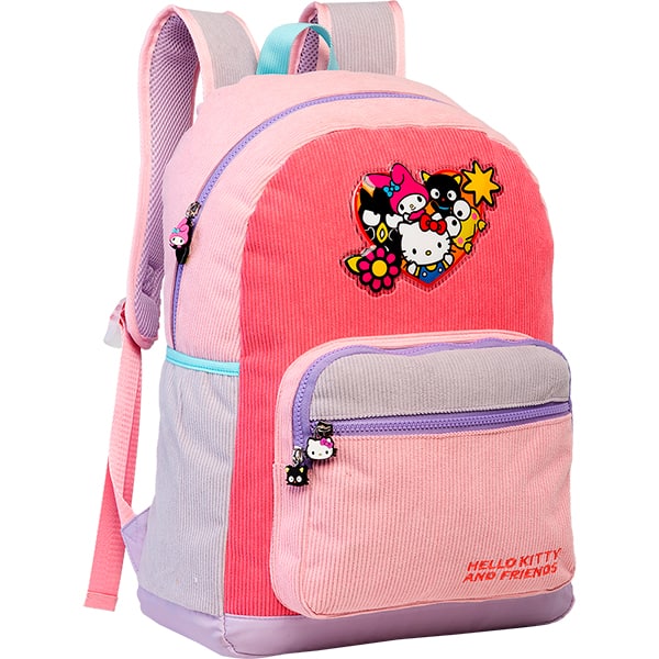 Mochila escolar em poliéster, Hello Kitty e amigos, Teen, 15990, Xeryus - PT 1 UN Mochila escolar em poliéster, Hello Kitty e amigos, Teen, 15990, Xeryus - PT 1 UN
