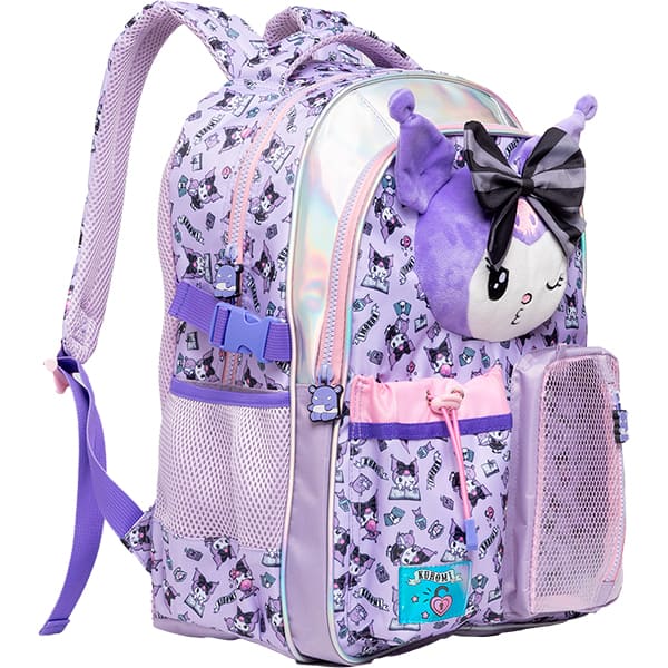 Mochila escolar em poliéster, Kuromi, 16112, Xeryus - PT 1 UN