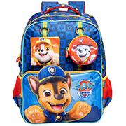 Mochila escolar em poliéster, Patrulha Canina, Azul,15333, Xeryus - PT 1 UN