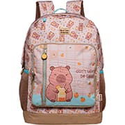 Mochila escolar em poliéster, College Brownie Capivara, 15862, Xeryus - PT 1 UN Mochila escolar em poliéster, College Brownie Capivara, 15862, Xeryus - PT 1 UN