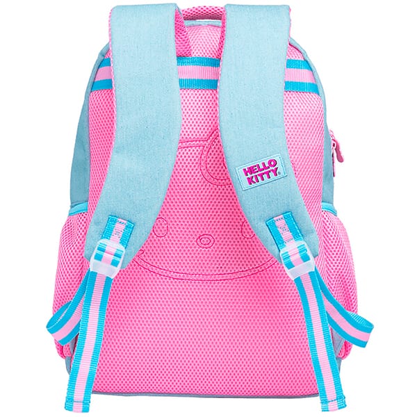 Mochila escolar em poliéster, Hello Kitty Tween, Jeans, 15982, Xeryus - PT 1 UN