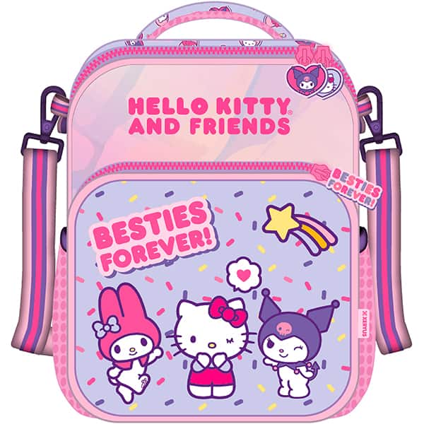 Lancheira escolar Hello Kitty My Melody & Kuromi Tween, 15434, Xeryus - PT 1 UN Lancheira escolar Hello Kitty My Melody & Kuromi Tween, 15434, Xeryus - PT 1 UN