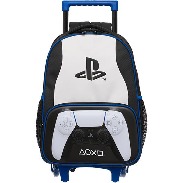 Mochila escolar com rodas e alças, Playstation, 988G07, Pacific - PT 1 UN