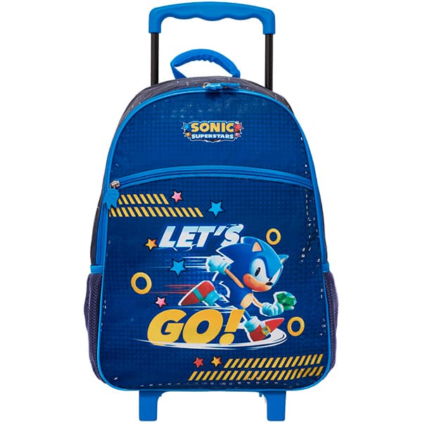 Mochila escolar com rodas, Sonic Let's Go, Pacific - PT 1 UN Mochila escolar com rodas, Sonic Let's Go, Pacific - PT 1 UN