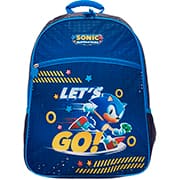 Mochila escolar em poliéster, Sonic Lets Go, Pacific - PT 1 UN