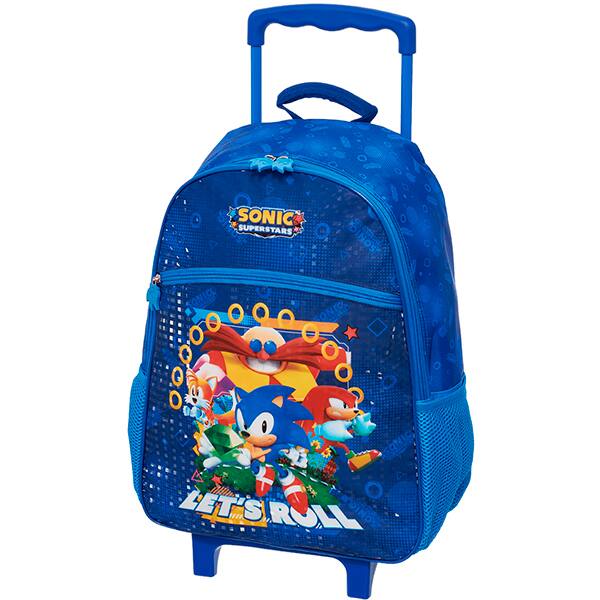 Mochila escolar com rodas, Sonic Superstar, Pacific - PT 1 UN Mochila escolar com rodas, Sonic Superstar, Pacific - PT 1 UN