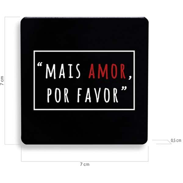 Imã fixador de lembretes Mais Amor Geguton BT 1 PT