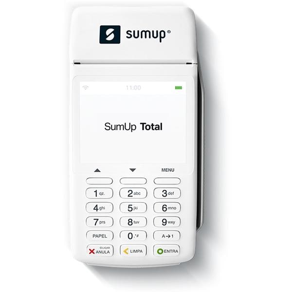 Máquina de cartão de Crédito, Débito e Pix Total com chip 3G, sem fio e impressão de comprovante, Total SumUp - 1 UN