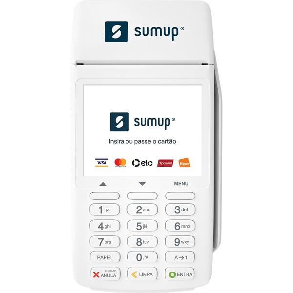 Máquina de cartão de Crédito, Débito e Pix Total com chip 3G, sem fio e impressão de comprovante, Total SumUp - 1 UN