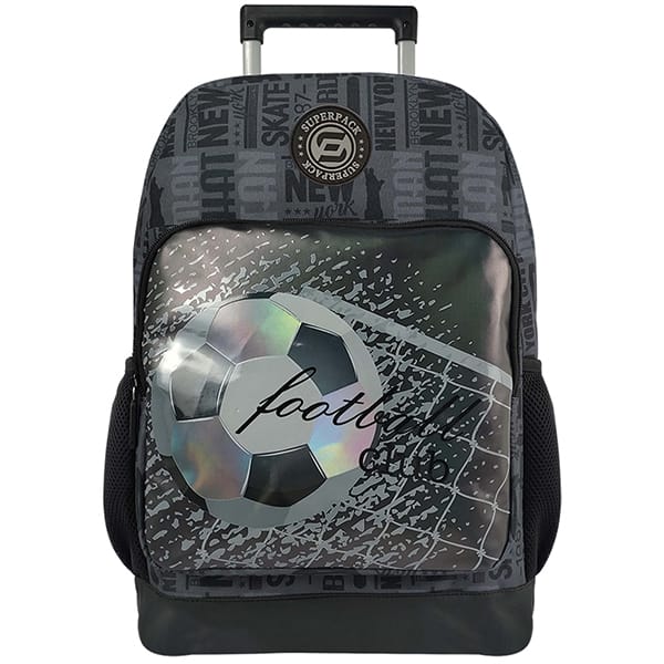 Mochila Escolar Infantil de Rodinhas Football 16", Happy-time - PT 1 UN