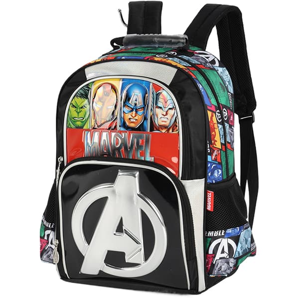 Mochila escolar em poliéster, Avengers, Preto, IS41661AG, Luxcel - PT 1 UN