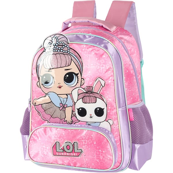 Mochila escolar em poliéster, LOL Suprise, Pink, IS41191LO, Luxcel - PT 1 UN