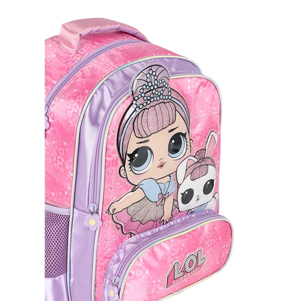 Mochila escolar em poliéster, LOL Suprise, Pink, IS41191LO, Luxcel - PT 1 UN