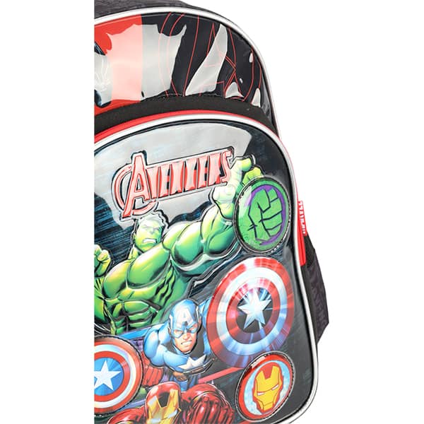 Mochila escolar em poliéster, Avengers, Preto, IS41611AG, Luxcel - PT 1 UN