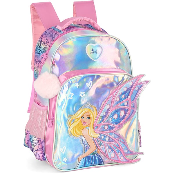 Mochila Escolar Infantil Barbie Mattel Rosa IS41461BB Luxcel - PT 1 UN