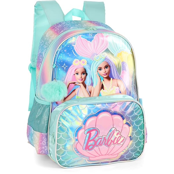 Mochila Escolar Infantil Barbie Mattel Verde IS41461BB Luxcel - PT 1 UN