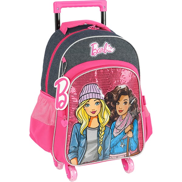 Mochila Escolar Infantil de Rodinhas Barbie Mattel IS41461BB Luxcel - PT 1 UN