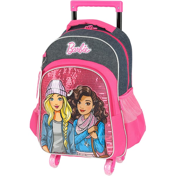 Mochila Escolar Infantil de Rodinhas Barbie Mattel IS41461BB Luxcel - PT 1 UN