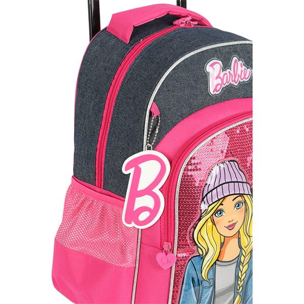 Mochila Escolar Infantil de Rodinhas Barbie Mattel IS41461BB Luxcel - PT 1 UN