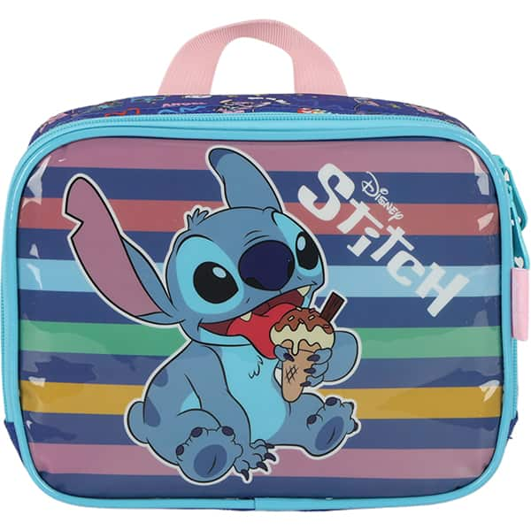 Lancheira Escolar Stitch Disney Azul LA41533SC Luxcel - PT 1 UN