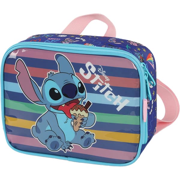 Lancheira Escolar Stitch Disney Azul LA41533SC Luxcel - PT 1 UN