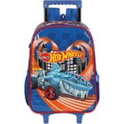 Mochila escolar com rodas, Hot Wheels, Azul, IC41512HW, Luxcel PT 1 UN