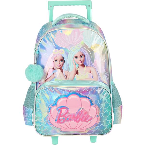 Mochila poli. c/ rodas Barbie verde cl IC41462BB- Luxcel PT 1 UN