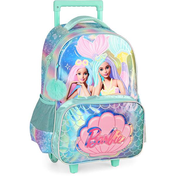 Mochila poli. c/ rodas Barbie verde cl IC41462BB- Luxcel PT 1 UN