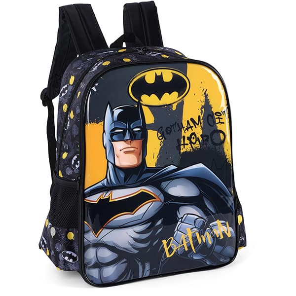 Mochila escolar em poliéster Batman DC Preto IS41281BM Luxcel - PT 1 UN