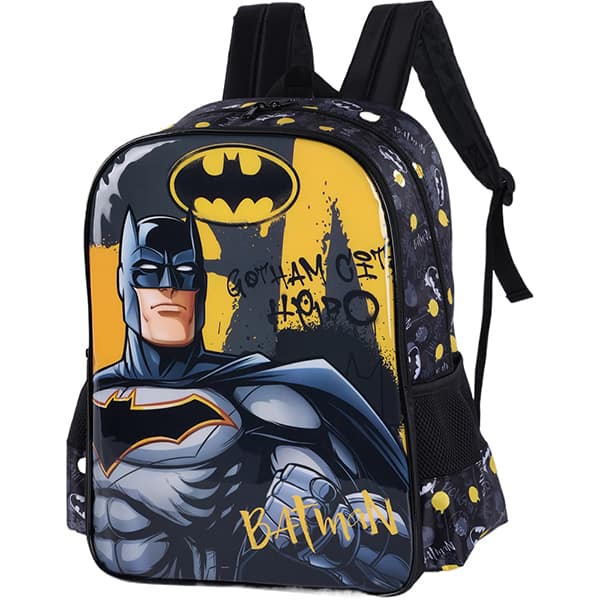 Mochila escolar em poliéster Batman DC Preto IS41281BM Luxcel - PT 1 UN