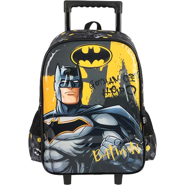 Mochila Escolar Infantil de Rodinhas Batman DC Preto IC41282BM Luxcel - PT 1 UN