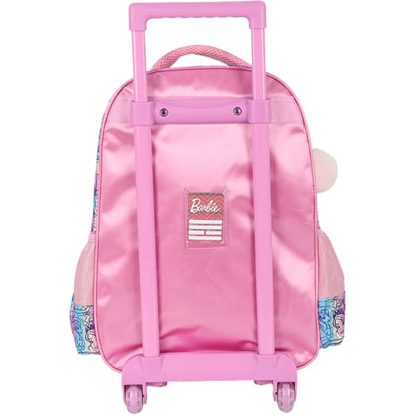 Mochila Escolar Infantil de Rodinhas Barbie Mattel Rosa IC41462BB Luxcel - PT 1 UN