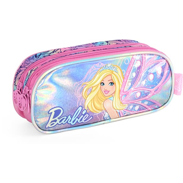 Estojo Escolar Barbie Mattel Rosa EI41465BB Luxcell - PT 1 UN